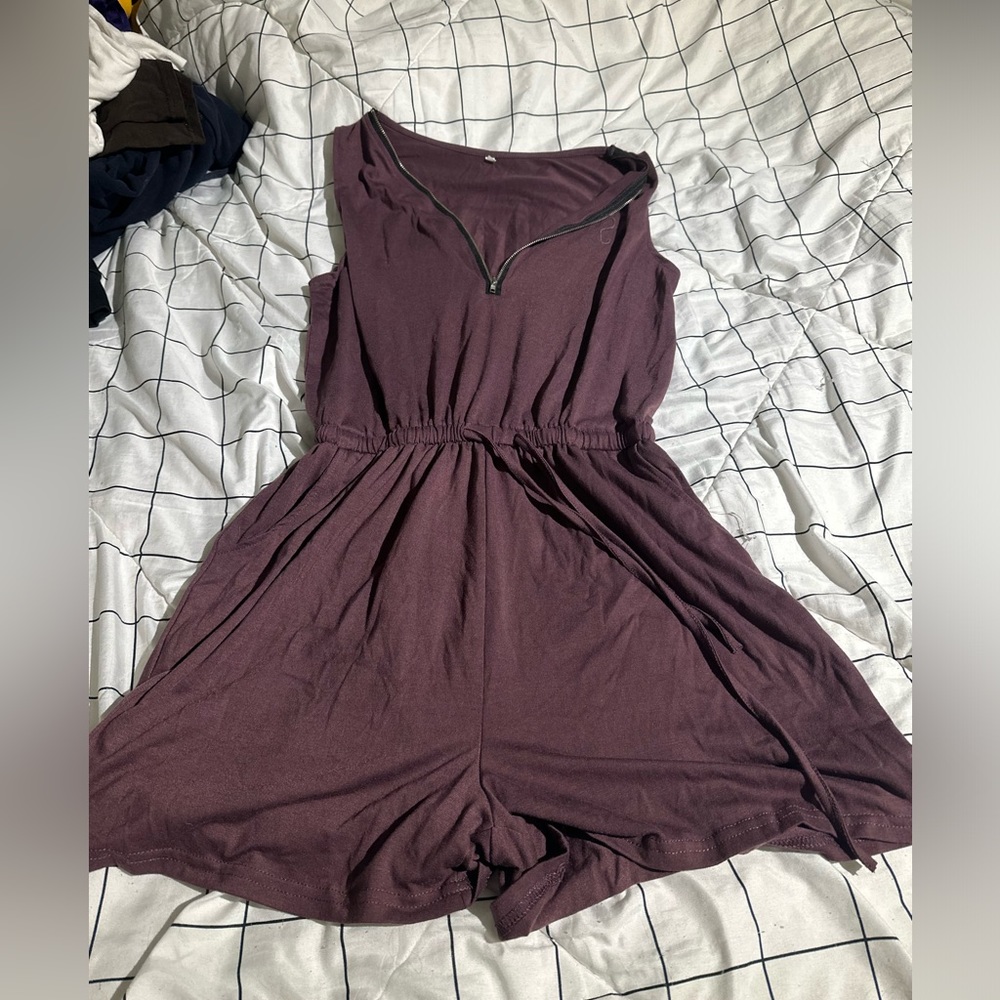 dark purple women’s romper